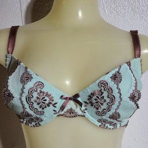 34E pfiff bra blue zephyr Lace padded style NATP80E new